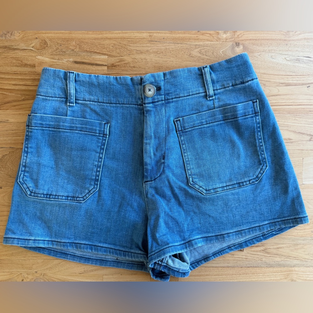 Maeve Anthropologie The Colette High Rise Denim Shorts Size 31